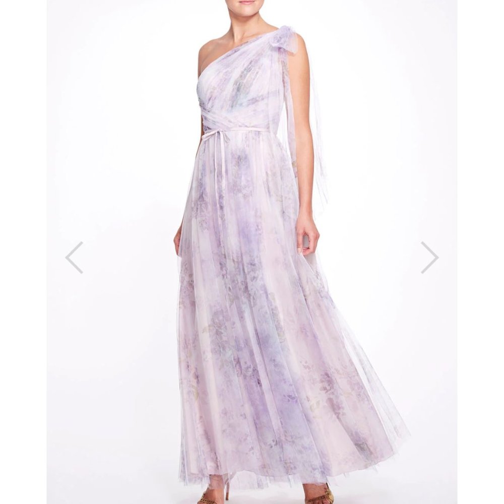 Marchesa Dress - Sz 10 - lilac floral - Ivrea Printed